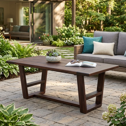 Patio Coffee Table - Oak Biscuit