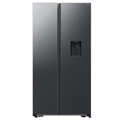 Samsung 560L Side by Side Fridge/Freezer With Water Dispenser - Gentle Matt Black - RS57DG4100B4FA