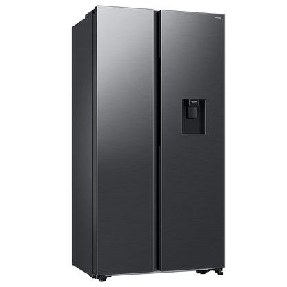 Samsung 560L Side by Side Fridge/Freezer With Water Dispenser - Gentle Matt Black - RS57DG4100B4FA