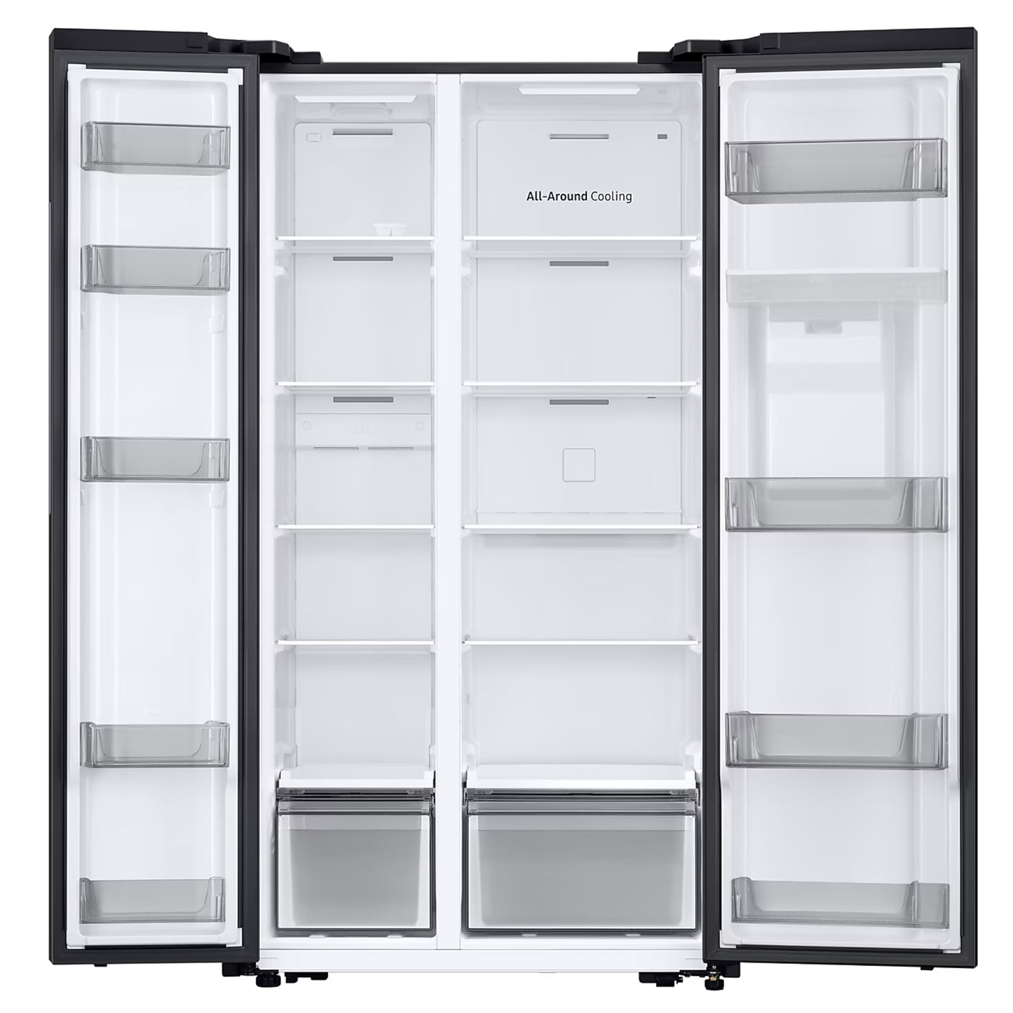 Samsung 560L Side by Side Fridge/Freezer With Water Dispenser - Gentle Matt Black - RS57DG4100B4FA