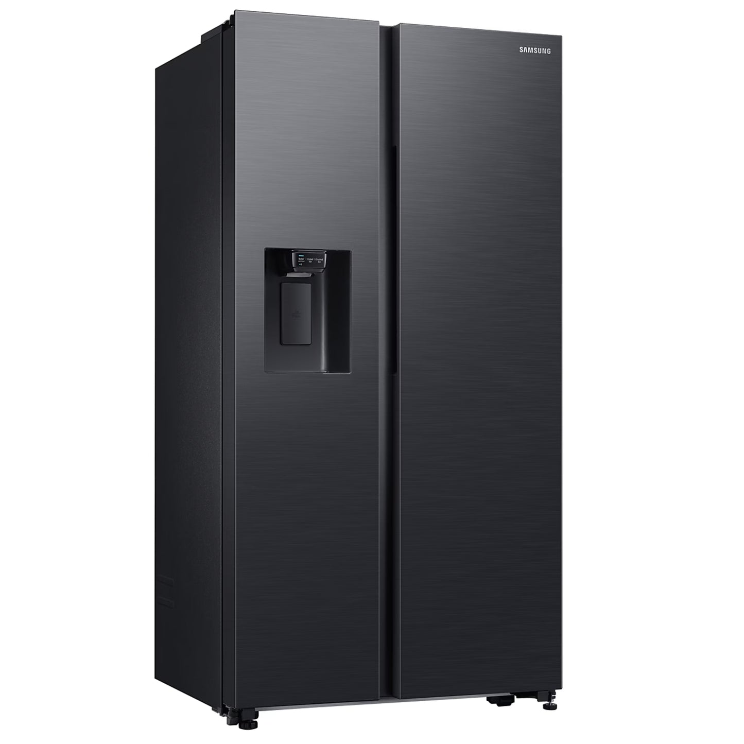 Samsung 617L Side by Side Fridge/Freezer With Water Dispenser Plumbed - Gentle Black - RS64DG53R3B1FA
