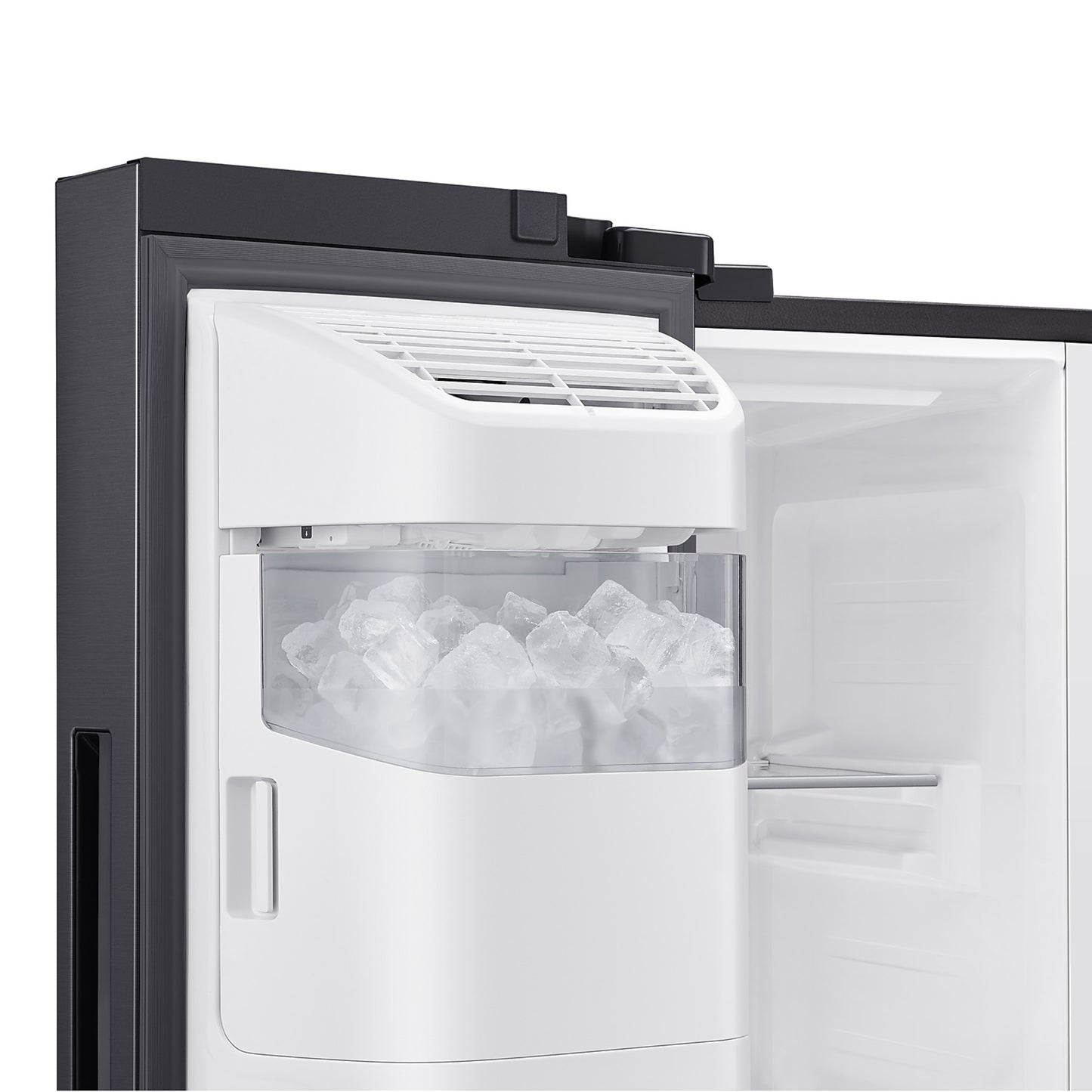 Samsung 617L Side by Side Fridge/Freezer With Water Dispenser Plumbed - Gentle Black - RS64DG53R3B1FA