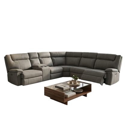 Salisbury 6 Piece Corner 2 Power Motion Lounge Suite - Fabric