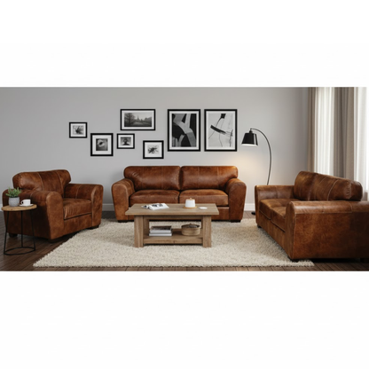 Savoy 3.2.1 Lounge Suite - Genuine Leather