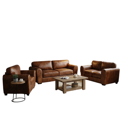 Savoy 3.2.1 Lounge Suite - Genuine Leather