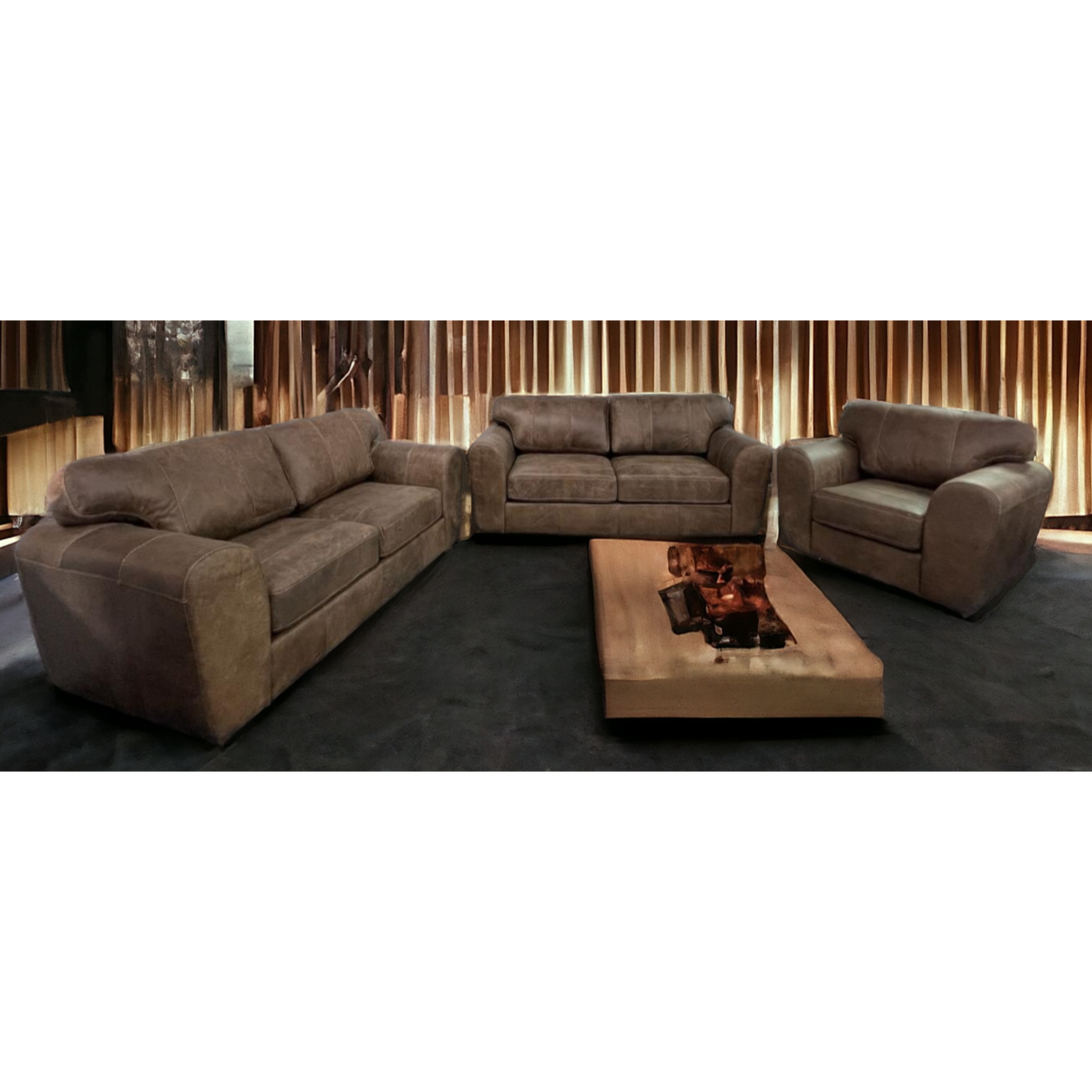 Savoy 3.2.1 Lounge Suite - Genuine Leather