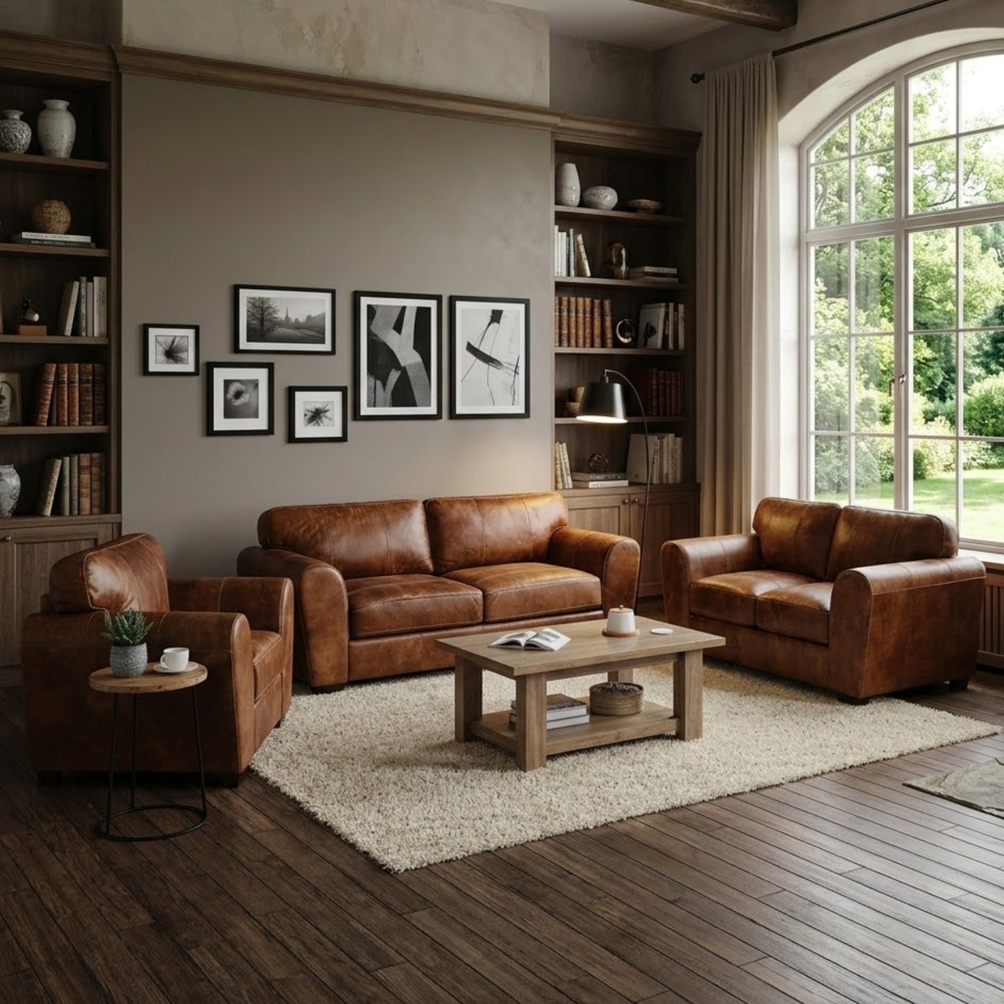 Savoy 3.2.1 Lounge Suite - Genuine Leather