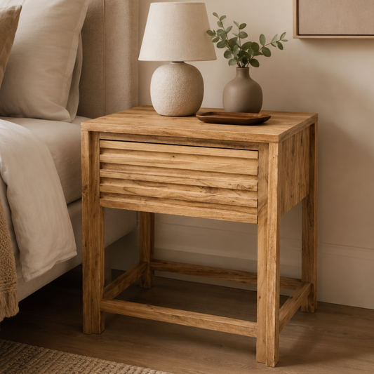 Tessa Pedestal - Acacia Wood