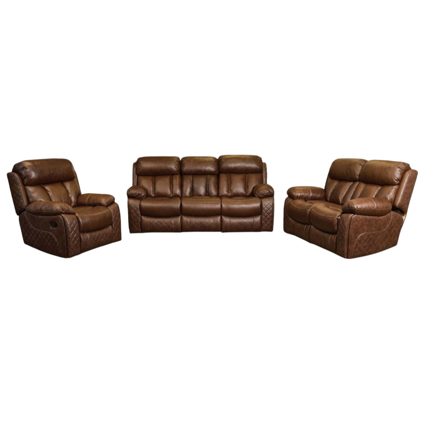 Hilton 3.2.1 3 Motion Lounge Suite - Genuine Leather Uppers