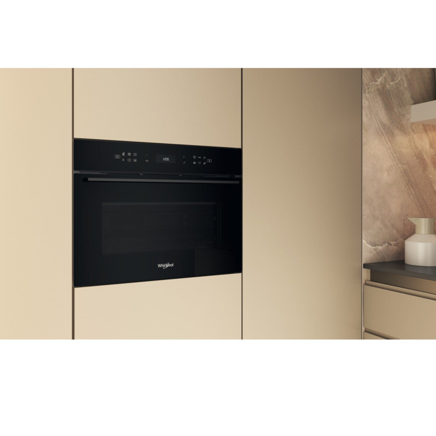 Whirlpool 60cm Built In Microwave Oven 6th Sense - Black - WCW7O7HTSB