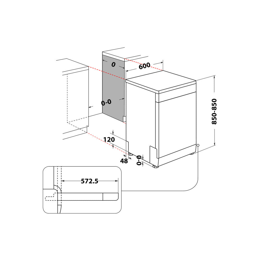 Whirlpool 13 Place Setting Dishwasher - Silver - WFE2B19XSA