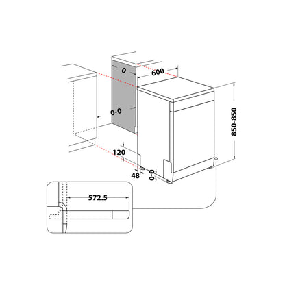 Whirlpool 13 Place Setting Dishwasher - Silver - WFE2B19XSA
