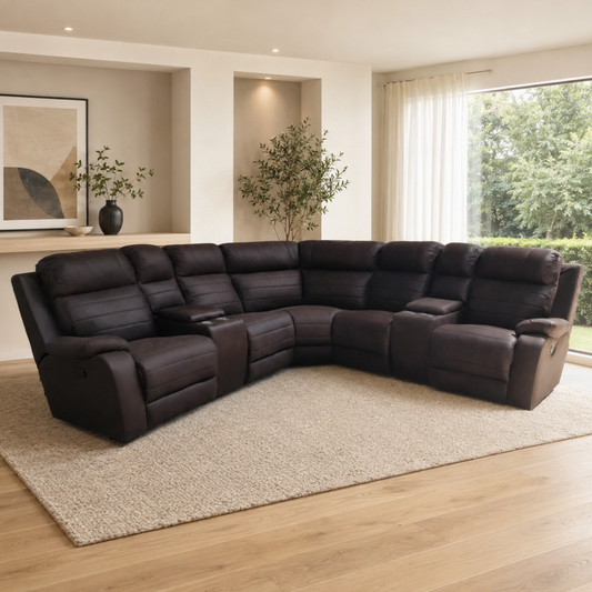 Winston Corner 2 Motion Lounge Suite With 2 Consoles - Fabric