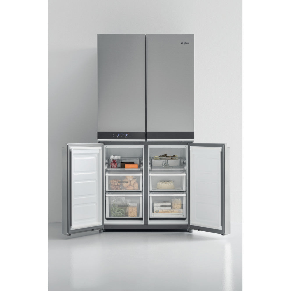 Whirlpool 591L 4 Door Side by Side Fridge/Freezer - Inox Silver - WQ9B1LM