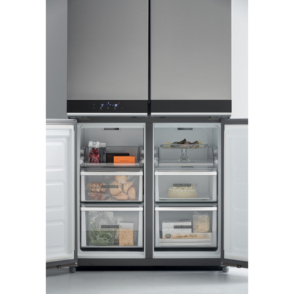Whirlpool 591L 4 Door Side by Side Fridge/Freezer - Inox Silver - WQ9B1LM