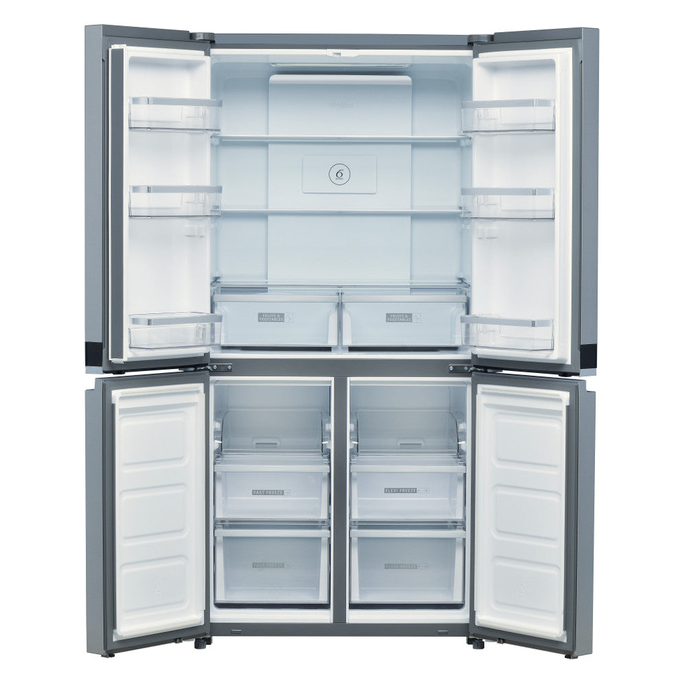 Whirlpool 591L 4 Door Side by Side Fridge/Freezer - Inox Silver - WQ9B1LM