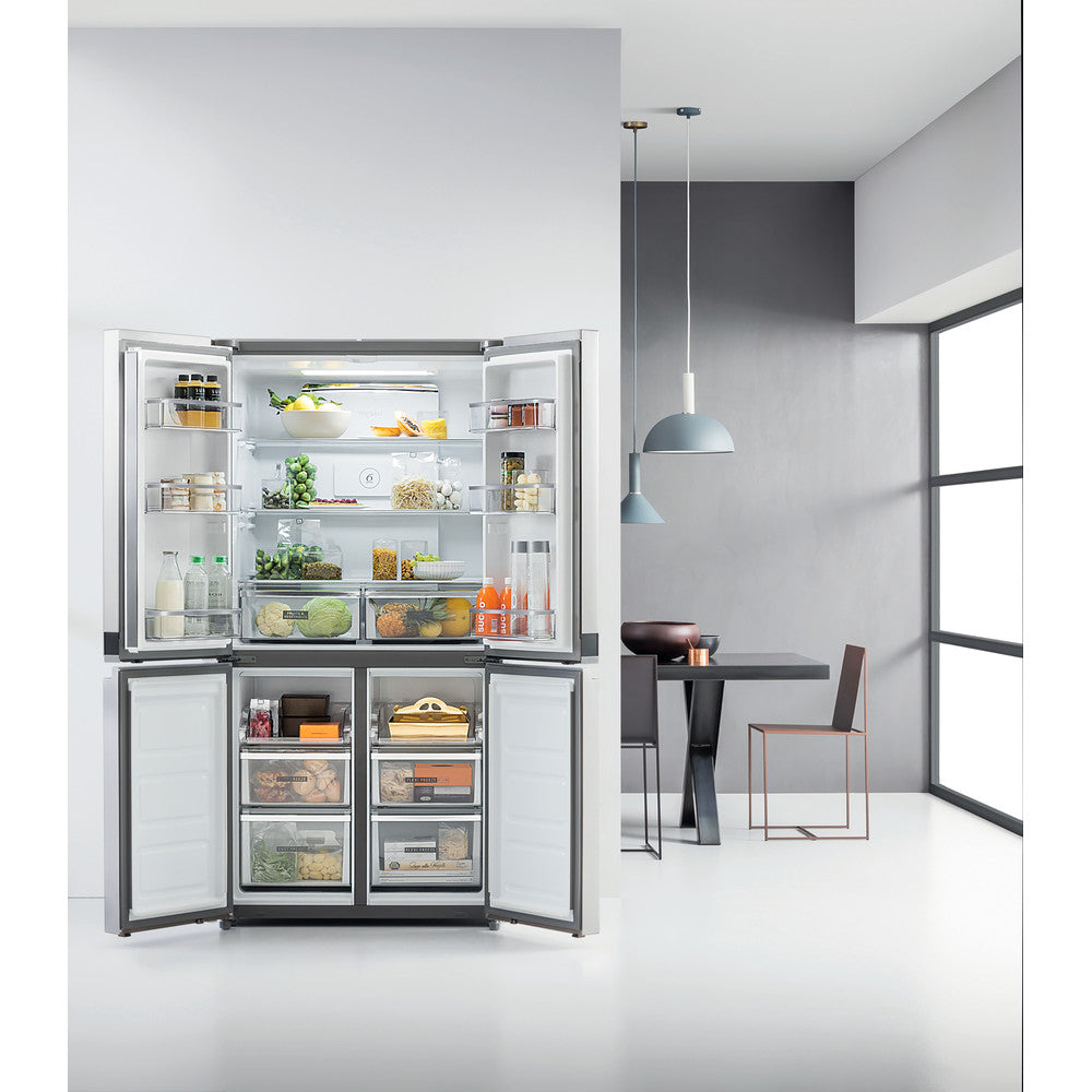 Whirlpool 591L 4 Door Side by Side Fridge/Freezer - Inox Silver - WQ9B1LM