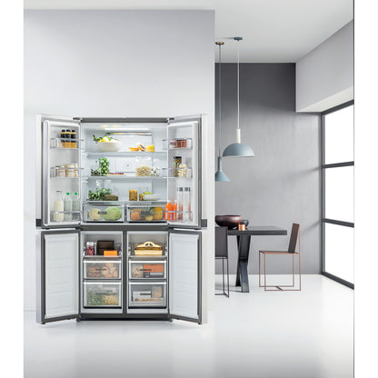 Whirlpool 591L 4 Door Side by Side Fridge/Freezer - Inox Silver - WQ9B1LM