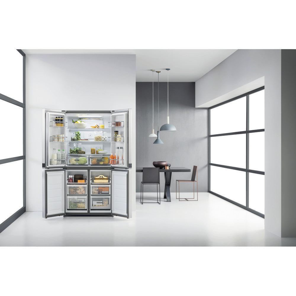 Whirlpool 591L 4 Door Side by Side Fridge/Freezer - Inox Silver - WQ9B1LM