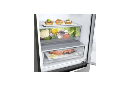 LG 374Lt Net Combi Fridge/Freezer - Platinum SIlver - GC-B459NLXM