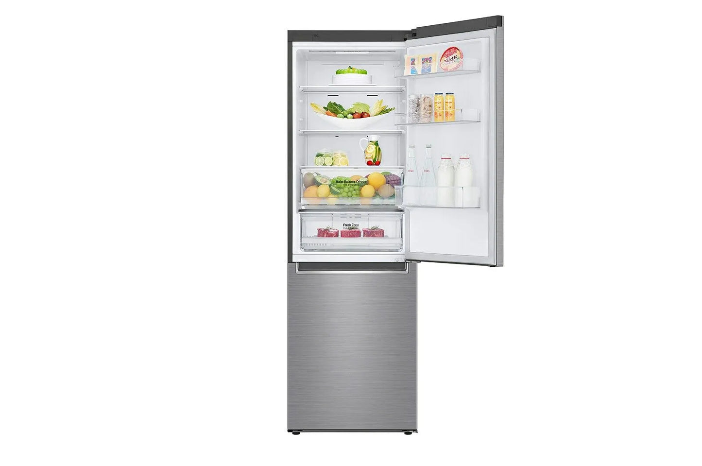 LG 374Lt Net Combi Fridge/Freezer - Platinum SIlver - GC-B459NLXM