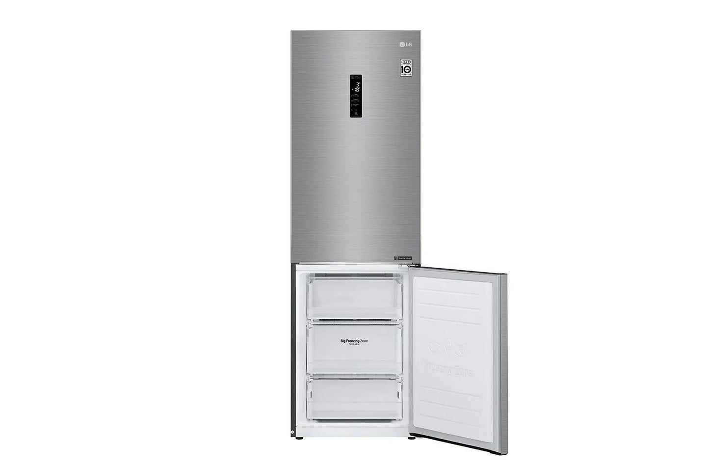 LG 374Lt Net Combi Fridge/Freezer - Platinum SIlver - GC-B459NLXM